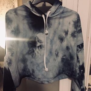 Rue 21 Marbled/Water Color Cropped Hoodie